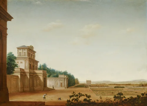 Country House and Park by Jan van Nickele, painting, 1690