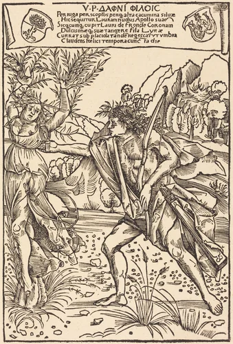 Apollo and Daphne by Hans Süss von Kulmbach, print, 1502