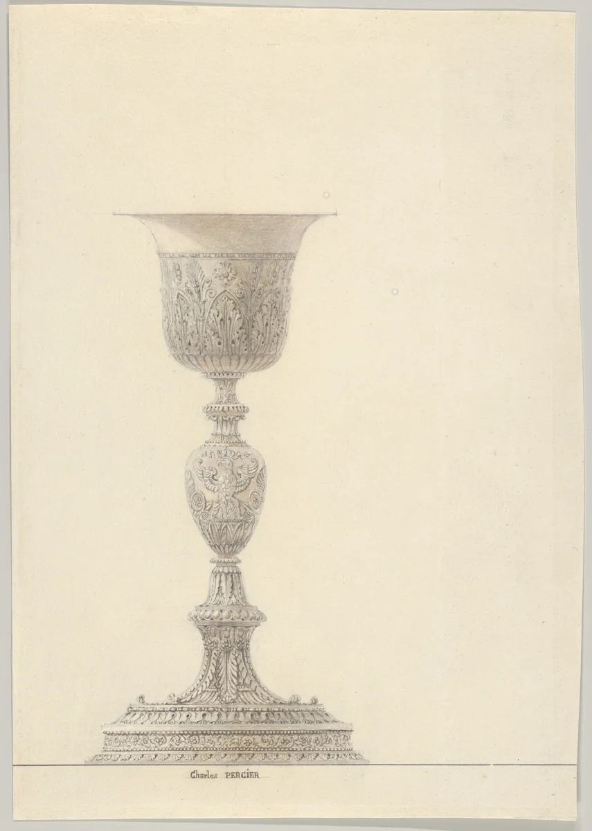 Chalice for the Coronation of Napoleon I by Charles Percier, drawing, 1804