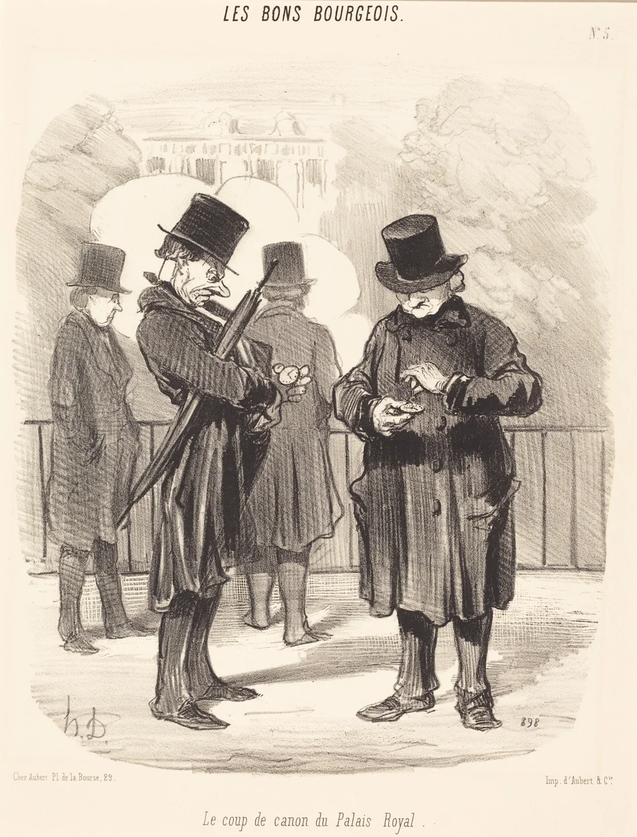 Le Coup de canon du Palais-Royal by Honoré Daumier, print, 1846