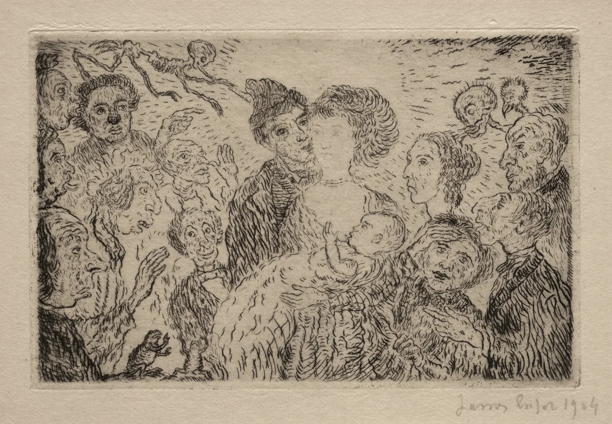 The Seven Deadly Sins: Envy by James Ensor, print, 1904