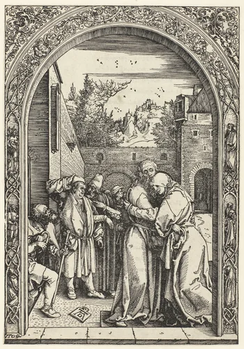 De ontmoeting bij de Gouden Poort by Unknown, print, 1504