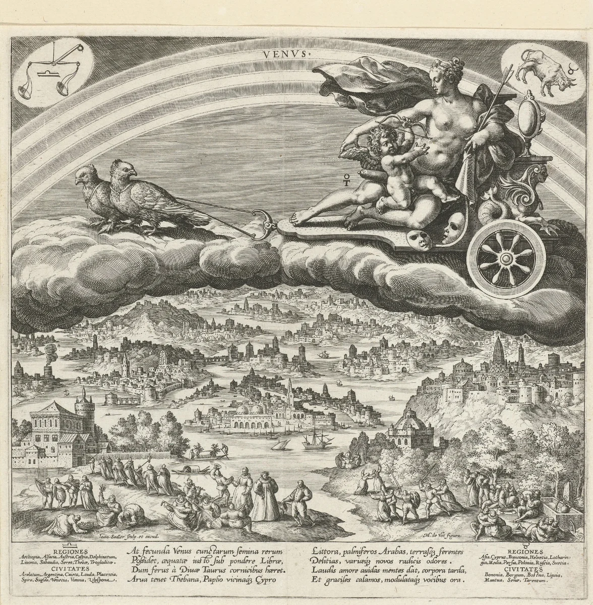 De planeet Venus en zijn invloed op de wereld by Unknown, print, 1585