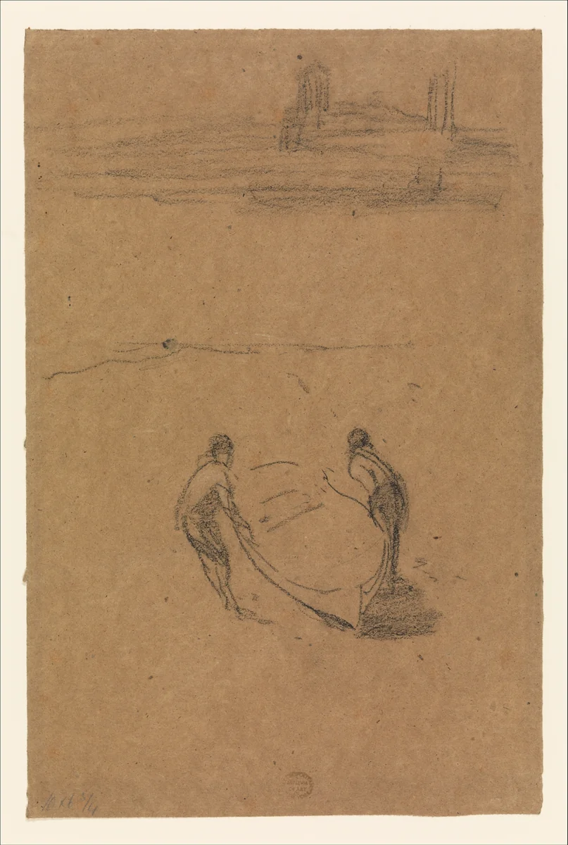 Two Men and a Boat by James McNeill Whistler, artwork, 1834-1903