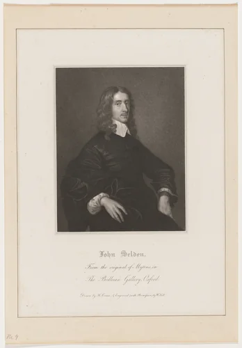John Selden, Jurist and Antiquary by William Holl Daniel Mytens, print, 1771-1838