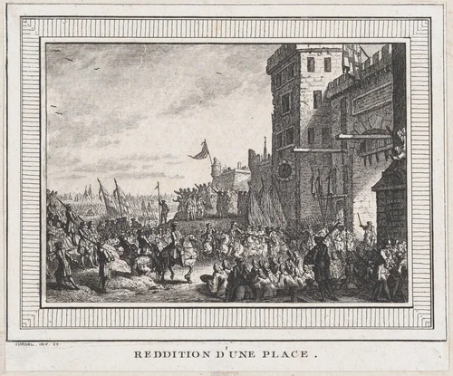 Reddition d'une place by Quentin Pierre Chedel, print, 1715-1763