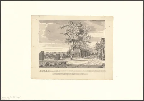 Gezicht op een batterij aan de Amstelveenseweg by anonymous, drawing, 1787-1899