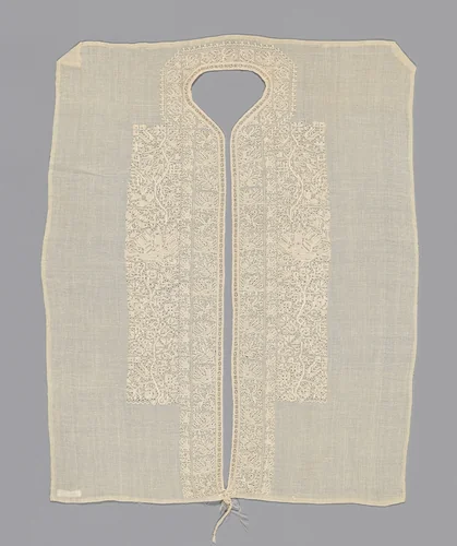 Neck Insert or Dress Front by Leukas, textile, 1701-1900