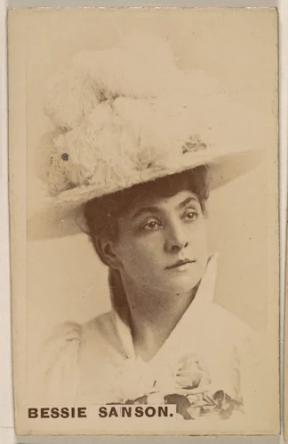 Bessie Sanson, from the Actresses series (N246), Type 1, issued by Kinney Brothers to promote Sporting Extra Cigarettes by Kinney Brothers Tobacco Company, photograph, 1888-1892