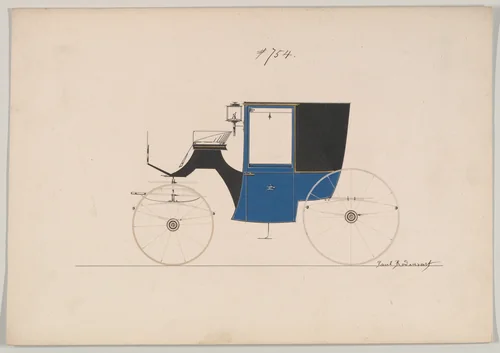 Coupe #754 by Brewster & Co., drawing, 1855-1865