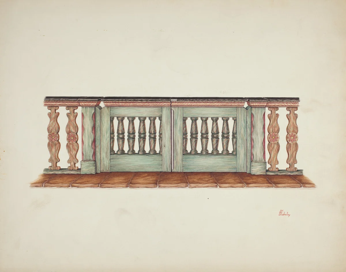 Chancel Railing by Hal Blakeley, index of american design, 1939