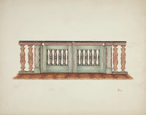 Chancel Railing by Hal Blakeley, index of american design, 1939
