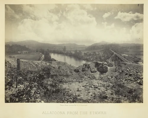 Allatoona from the Etawah by George Barnard, photograph, 1866