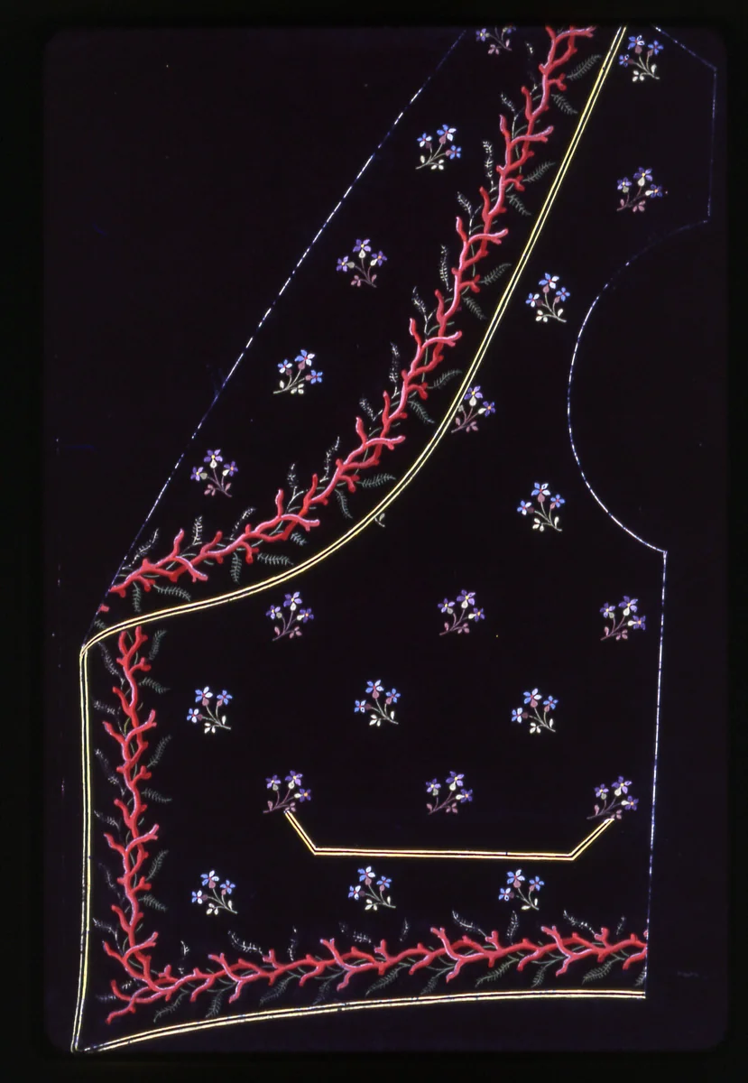 Waistcoat Design by England or France, textile, 1830-1849