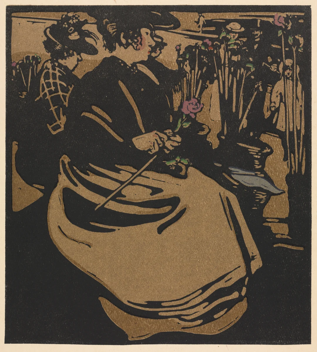 London Types: Flower Girl by William Nicholson, print, 1898