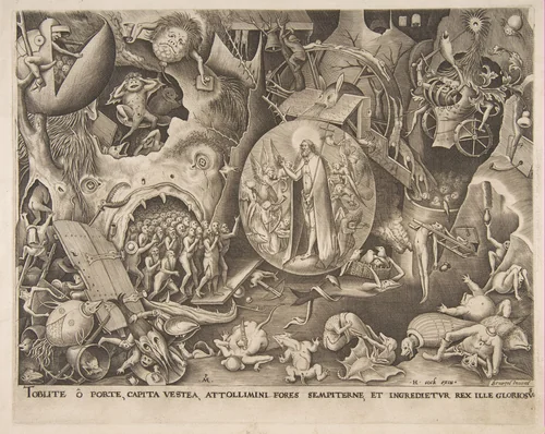 The Descent of Christ Into Limbo by Pieter Bruegel, print, 1551