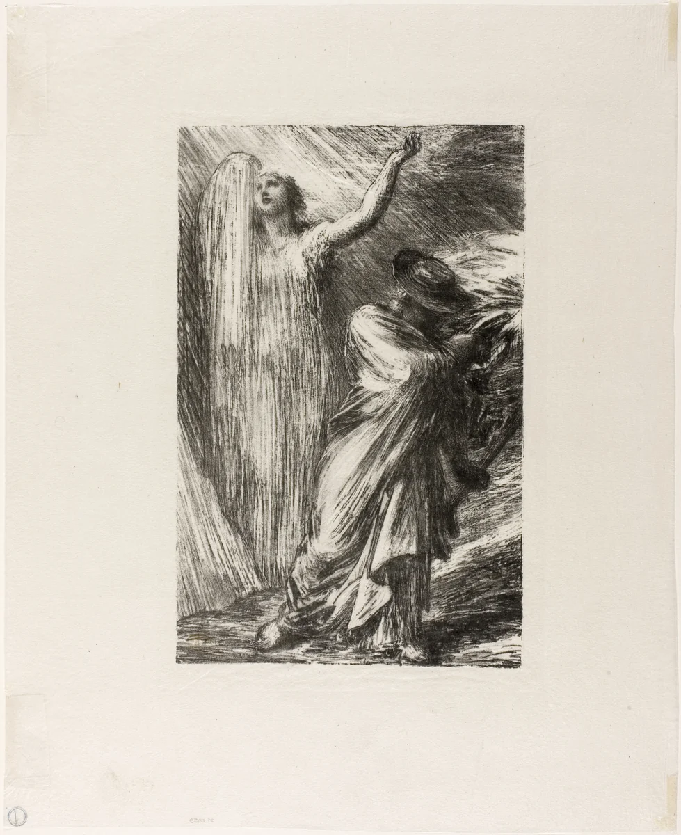 Siegfried: Act III, Evocation of Erda by Henri Fantin-Latour, print, 1886