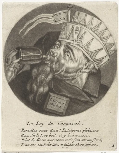 Caricatures of the French clergy under Louis XIV by Jacob Gole, print, 1670-1724