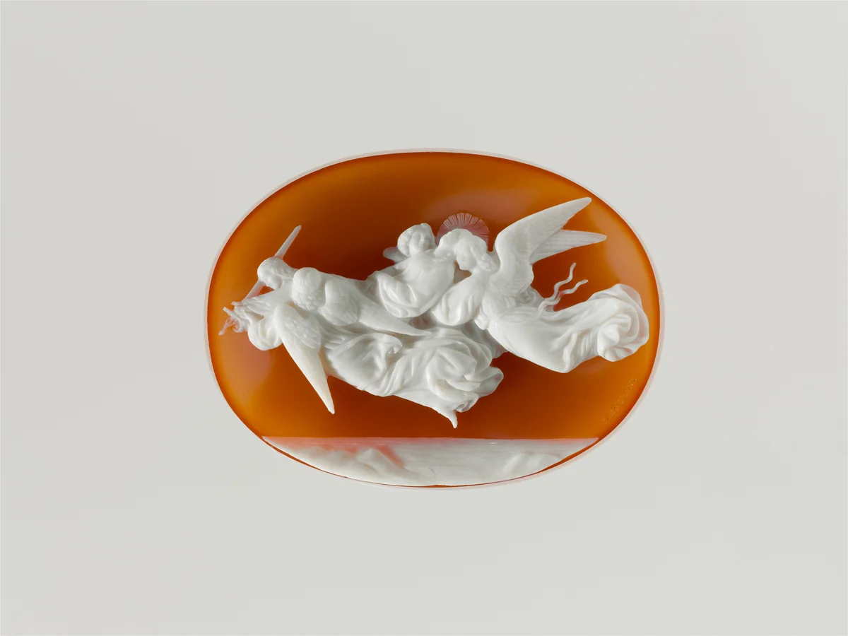 Angels Bearing the Body of Saint Catherine to Mount Sinai by Luigi Saulini, other, 1830-1865