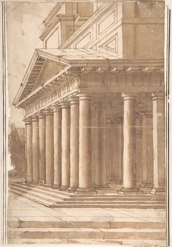 Portico by anonymous, drawing, 1500-1600