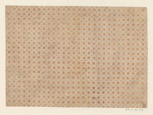 Blad met strooipatroon van rond motief by anonymous, print, 1750-1850