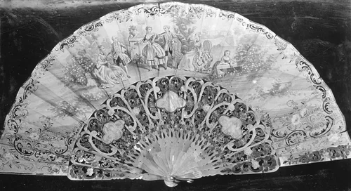 Fan by France, textile, 1825-1875