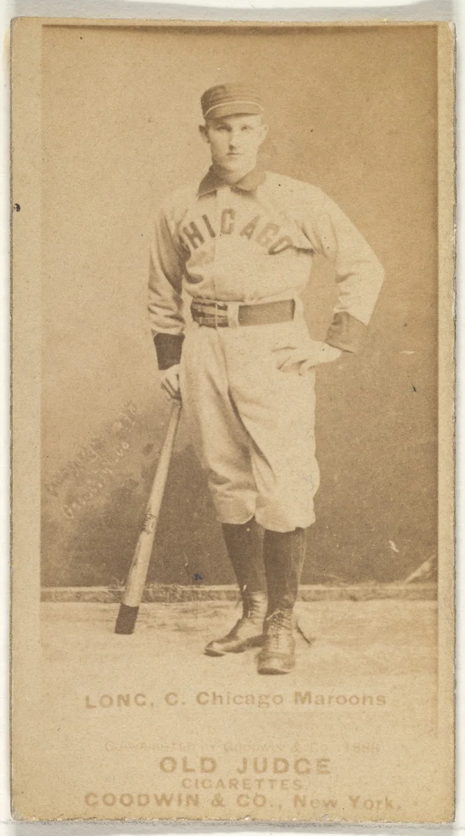 Long, Catcher, Chicago, from the Old Judge series (N172) for Old Judge Cigarettes by Goodwin & Company, photograph, 1887-1890