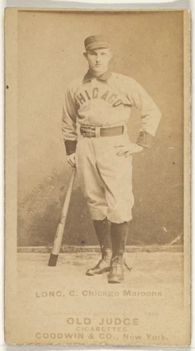 Long, Catcher, Chicago, from the Old Judge series (N172) for Old Judge Cigarettes by Goodwin & Company, photograph, 1887-1890