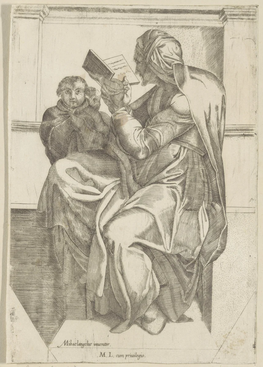 De Perzische Sibille by Unknown, print, 1534-1609