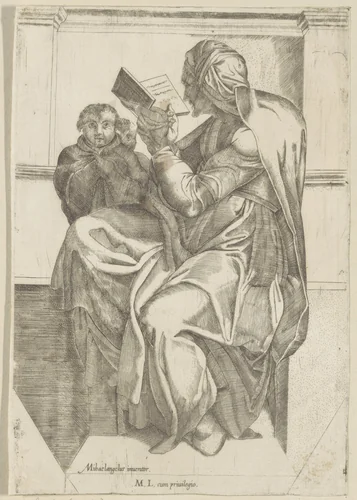 De Perzische Sibille by Unknown, print, 1534-1609