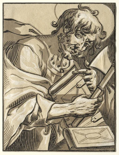 St. Matthias by Ludolph Büsinck, print, 1623-1630