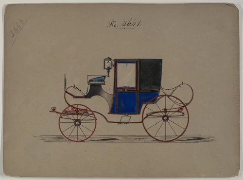 Brougham #3661 by Brewster & Co., drawing, 1881