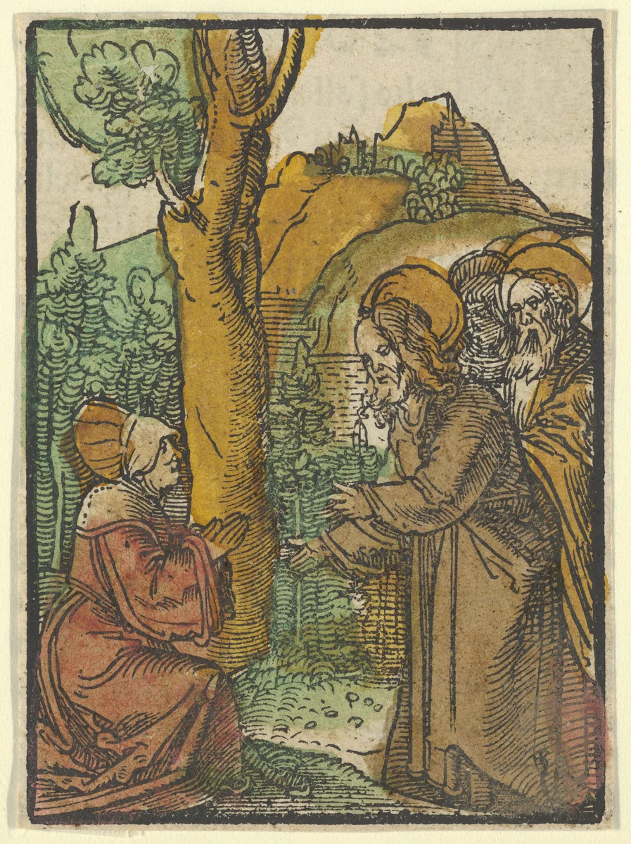 Christ and the Woman of Canaan, from Das Plenarium by Hans Schäufelein, print, 1517