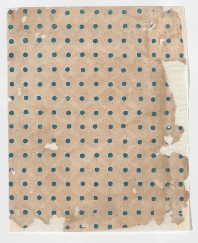 Sheet with overall dot pattern by anonymous, print, 1800-1900