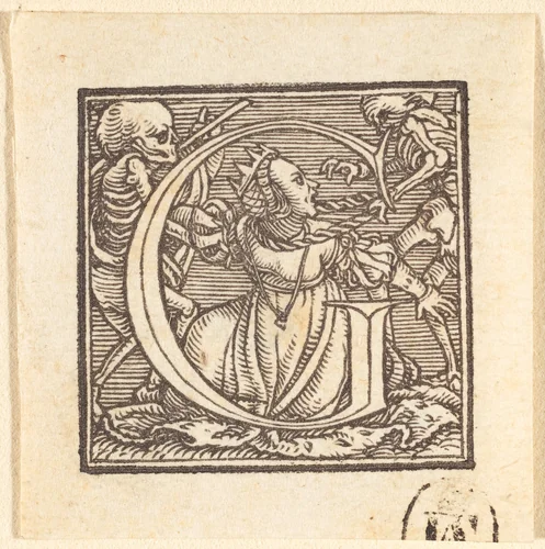 Letter G by Hans Lützelburger, print, 1518-1528