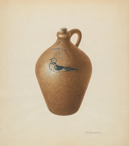 Jug by Nicholas Amantea, index of american design, 1938