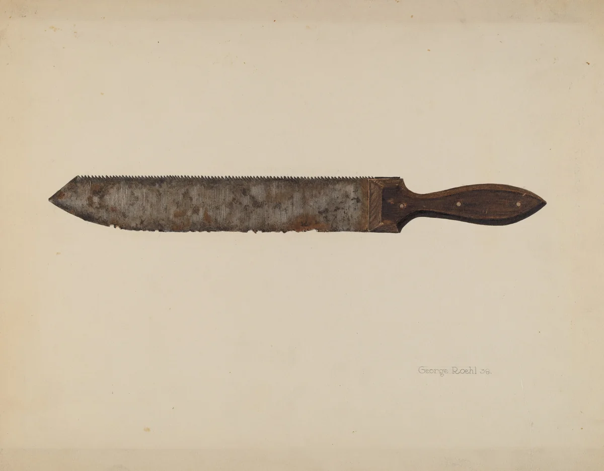Combination Saw/Knife by George Roehl, index of american design, 1938