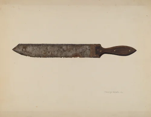 Combination Saw/Knife by George Roehl, index of american design, 1938