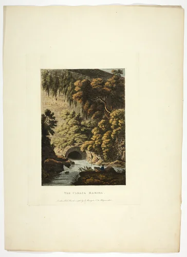 The Cloaca Maxima, plate three from Ruins of Rome by M. Dubourg, print, 1796