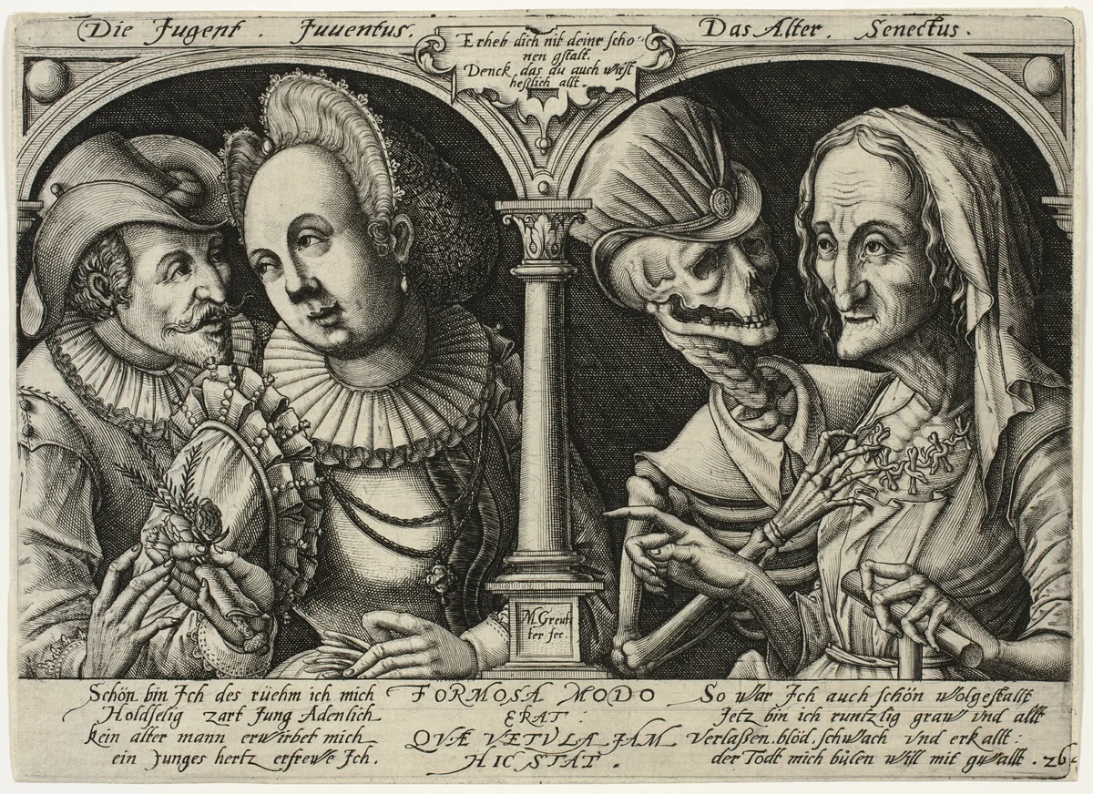Youth and Old Age by Matthäus Greuter, print, 1591-1601