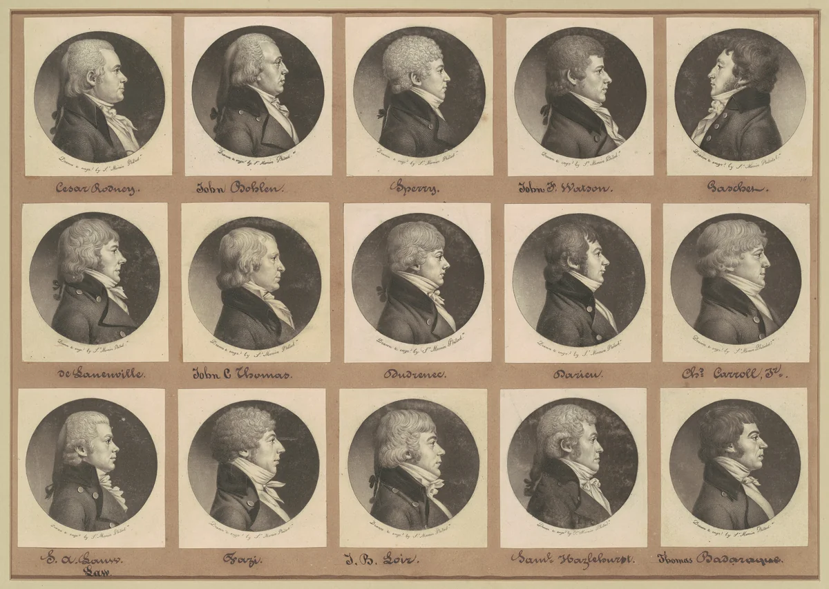 Saint-Mémin Collection of Portraits, Group 14 by Charles B. J. Févret de Saint-Mémin, volume, 1800