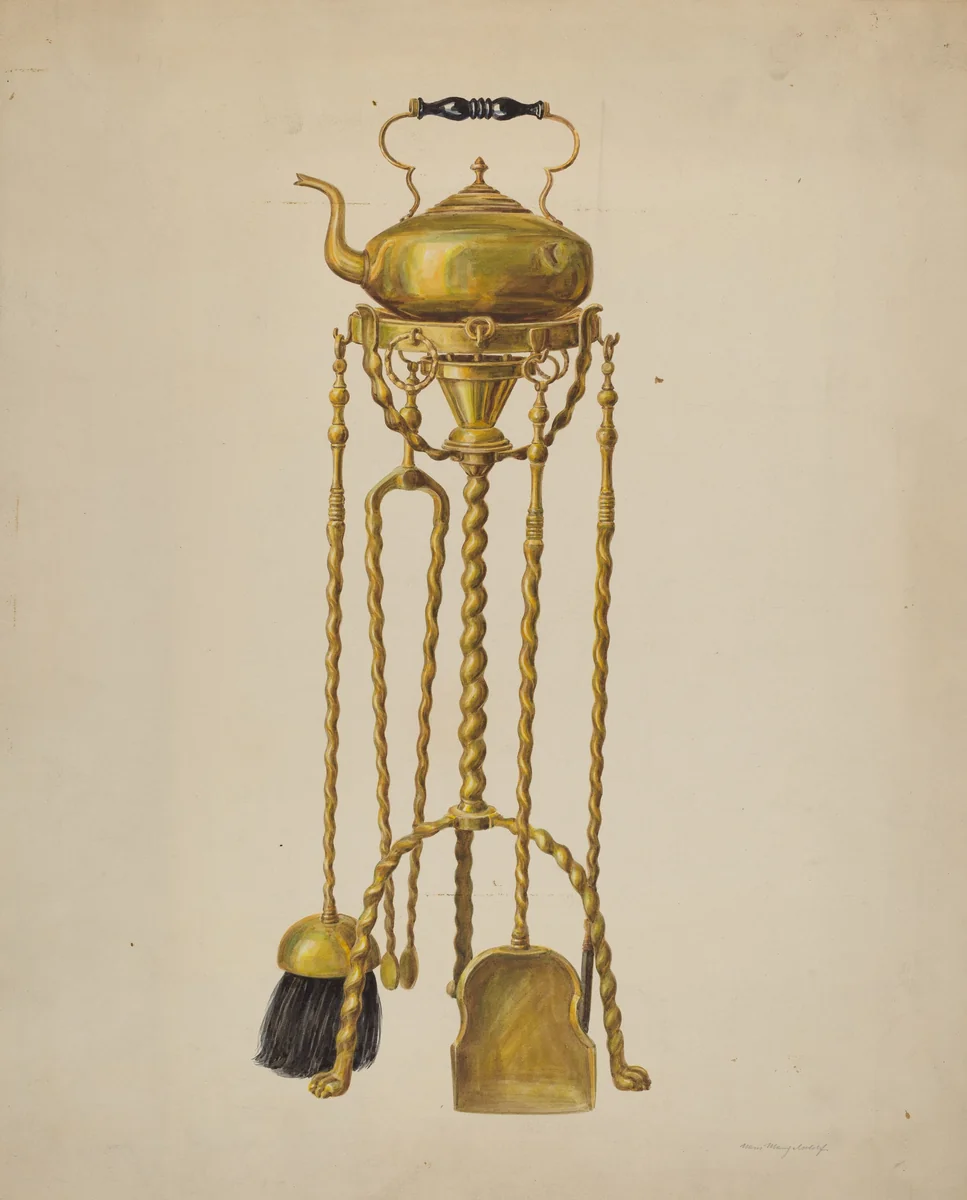 Fireside Set by Hans Mangelsdorf, index of american design, 1938