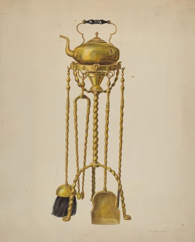 Fireside Set by Hans Mangelsdorf, index of american design, 1938