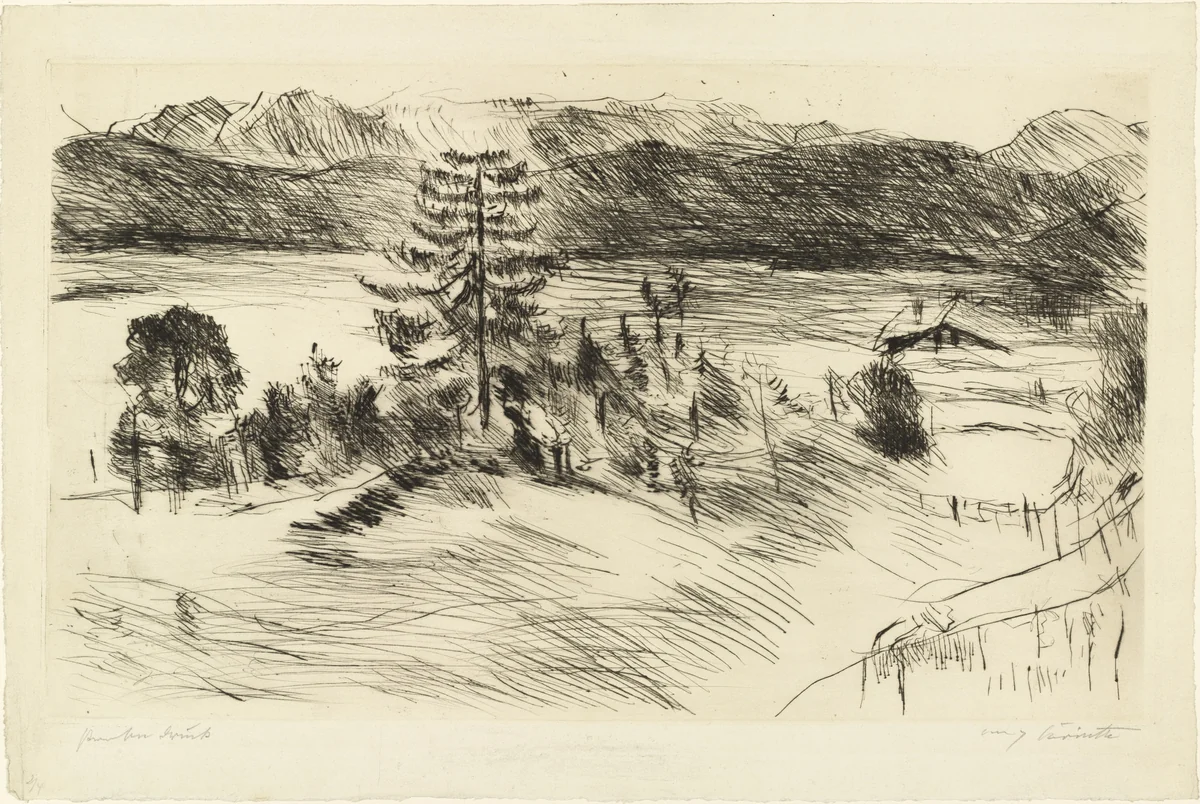 Large Walchensee Landscape (Grosse Walchenseelandschaft) by Lovis Corinth, print, 1924