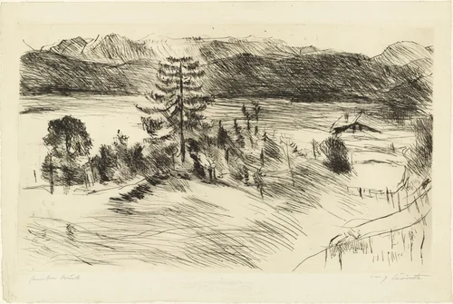 Large Walchensee Landscape (Grosse Walchenseelandschaft) by Lovis Corinth, print, 1924