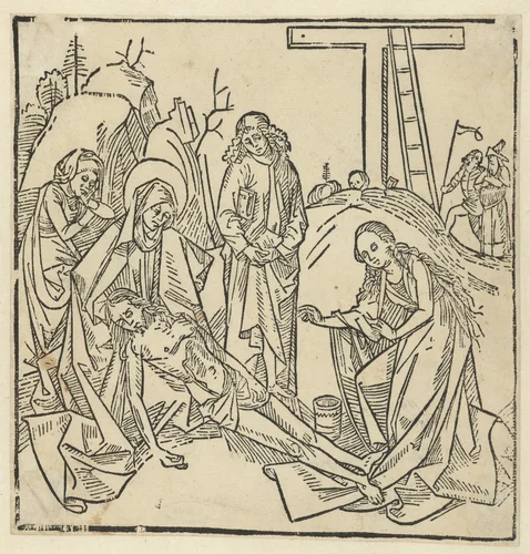 De bewening van Christus by anonymous, print, 1490-1510