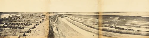 Interior of South Taku Fort Showing the Place of Landing, June 25, 1859 by Felice Beato, photograph, 1860