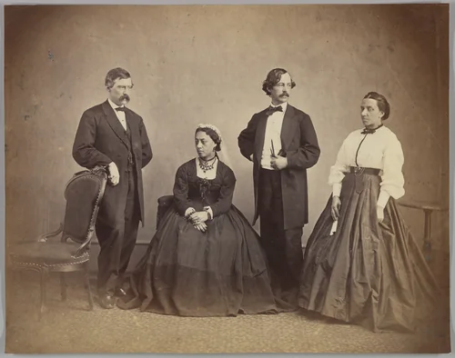 Queen Emma of Hawaii and Her Entourage by Alexander Gardner, photograph, 1865