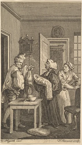 "Tristram Shandy," Volume 4, page 112 by Simon Ravenet, print, 1761