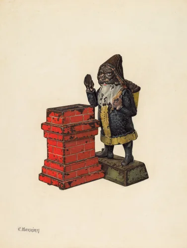 Toy Bank: Santa Claus by Charles Henning, index of american design, 1940